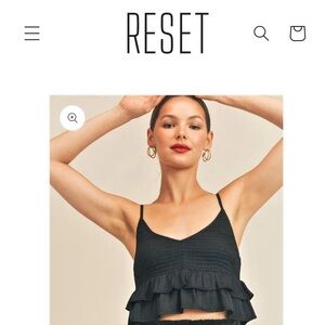Size small reset by Jane crop top dark navy